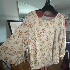 Floral Zipper Back Blouse